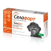 Краплі KRKA Селафорт від бліх, кліщів і гельмінтів для собак вагою 5.1-10 кг, 1 піпетка