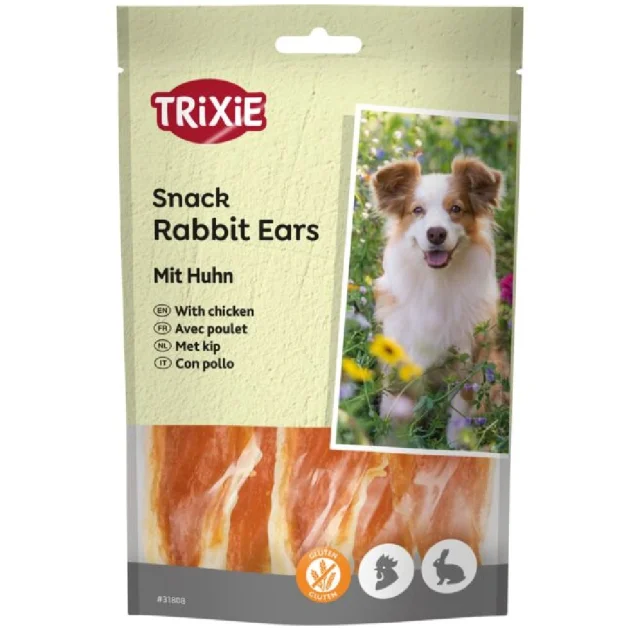 Лакомство Trixie Premio для собак, уши кролика, 80 г