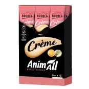 Ласощі AnimAll Сrème для котів, зі смаком лосося, 6×15 г