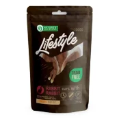 Ласощі Nature's Protection Lifestyle Rabbit Ears With Rabbit для собак, сушені кролячі вуха з кроликом, 75 г