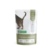 Вологий корм Nature`s Protection Weight Control Cats With Chicken & Salmon Pouch, для дорослих котів, курка та лосось, 100 г