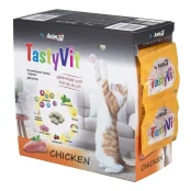 Вітамінізовані ласощі AnimAll TastyVit для котів, з куркою, 600 штук (50 пакетів по 12 штук)