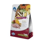 Низькозерновий сухий корм Farmina N&D Tropical Selection, для дорослих стерилізованих котів, з куркою та тропічними фруктами, 300 г