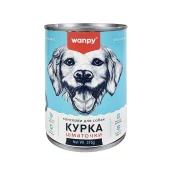 Консерви Wanpy Chicken Chunk для собак і цуценят, з куркою, шматочки, 375 г