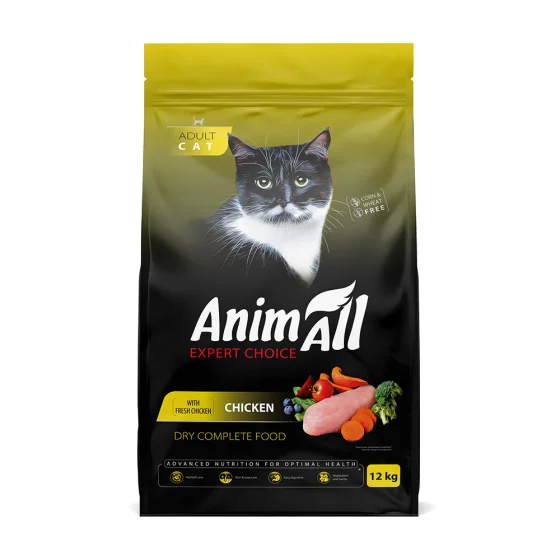 Сухой корм AnimAll для кошек, со свежей курицей