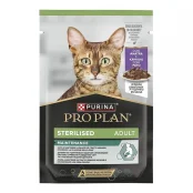 Влажный корм Purina Pro Plan Sterilised для взрослых стерилизованных кошек, с уткой, кусочки в соусе, 85 г