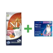 Акційний набір сухий корм Farmina N&D для середніх порід собак, гарбуз, ягня та чорниця, 12 кг + Nexgard Spectra 15-30 кг, 3 табл