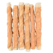Лакомства Flamingo Трубочки с мясом кролика, фаршированные рисом, для собак, 75 г