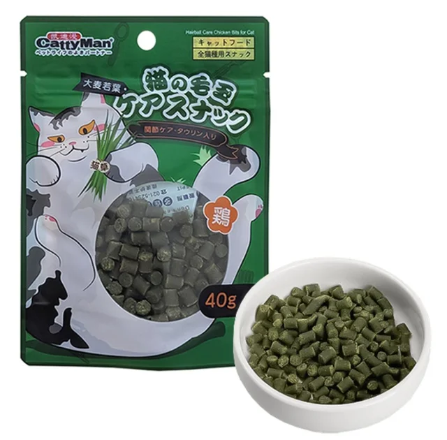 Ласощі CattyMan Hairball Care Chicken Bits функціональні шматочки курки, для виведення шерсті, для котів, 40 г