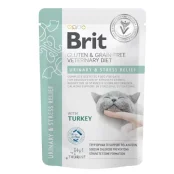 Вологий корм Brit GF VetDiet Urinary&Stress Relief для котів, з індичкою, 85 г