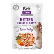 Вологий корм Brit Care Kitten Fillets in Gravy Tender Turkey для кошенят, філе в соусі, індичка, 85 г