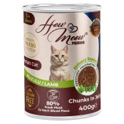 Вологий повнораціонний корм HowMeow Adult Cat з ягням для котів , 400 г