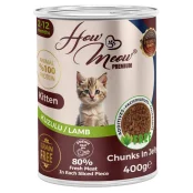 Вологий повнораціонний корм HowMeow Kitten з ягням для кошенят, 400 г