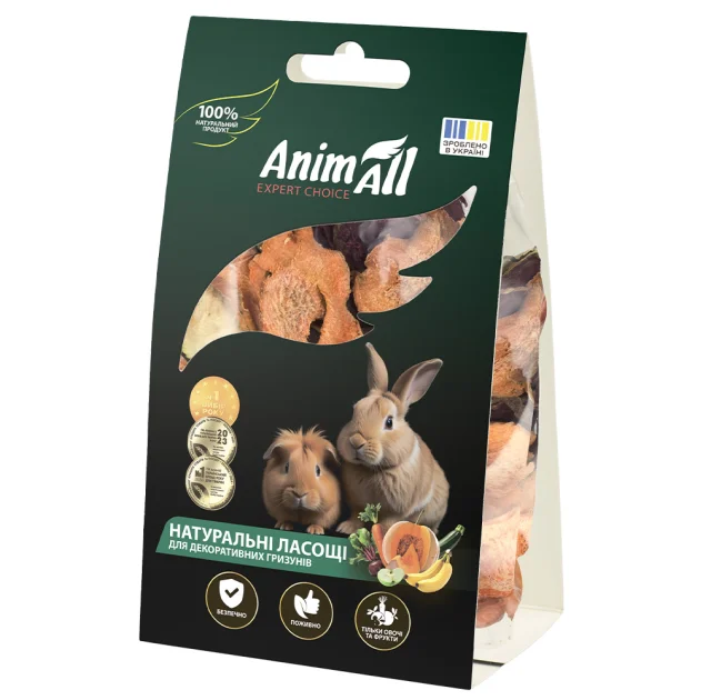 Ласощі AnimAll овочевий мікс із цукіні для гризунів, сушені, 50 г