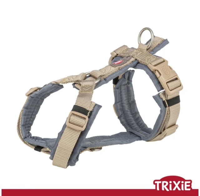 Шлея Premium Trekking Trixie для собак, M, 53-64 см, 20 мм, песочный/графитовый