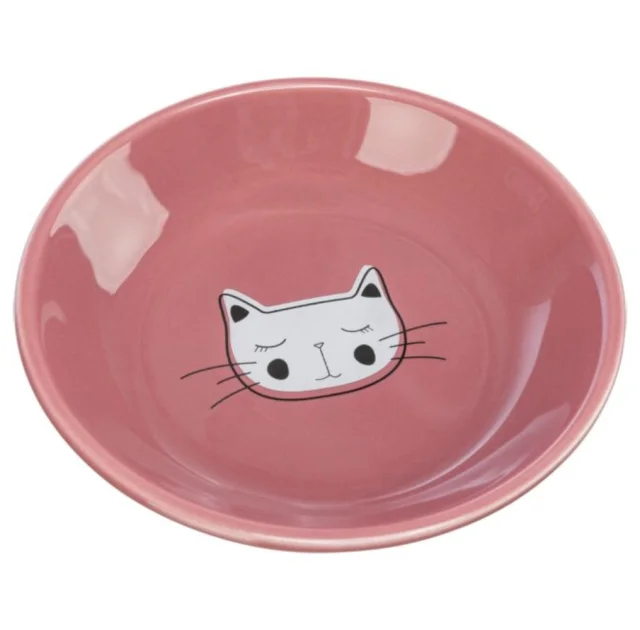 Миска Trixie Ceramic Bowl для кошек, плоская, керамическая, диаметр 14 см, 200 мл