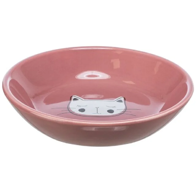 Миска Trixie Ceramic Bowl для кошек, плоская, керамическая, диаметр 14 см, 200 мл