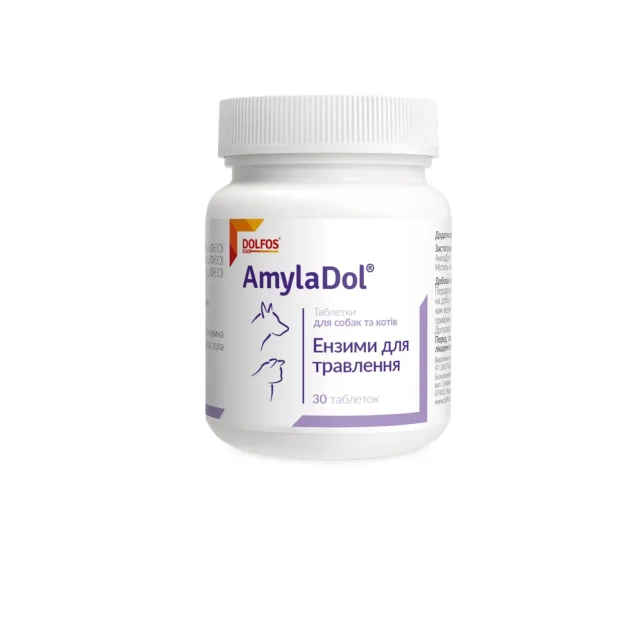 Пищевая добавка Dolfos AmylaDol для котов и собак, 30 табл.