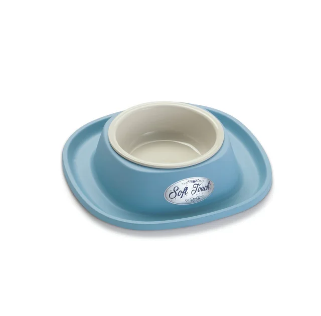 Миска пластикова Georplast Soft Touch з м'яким килимком для кішок і собак, 20×20×3,5 см