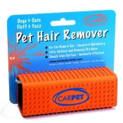 Щітка CarPet Pet Hair Remover від шерсті тварин з одягу, меблів, автомобіля, помаранчева, 12х4х4 см