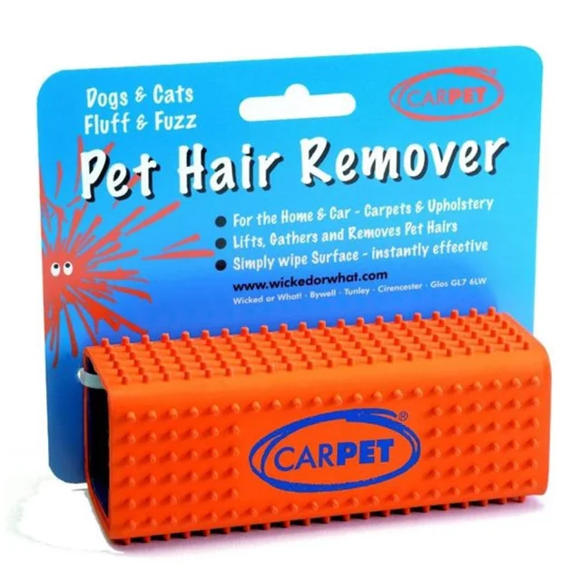 Щетка CarPet Pet Hair Remover от шерсти животных с одежды, мебели, автомобиля, оранжевая, 12х4х4 см