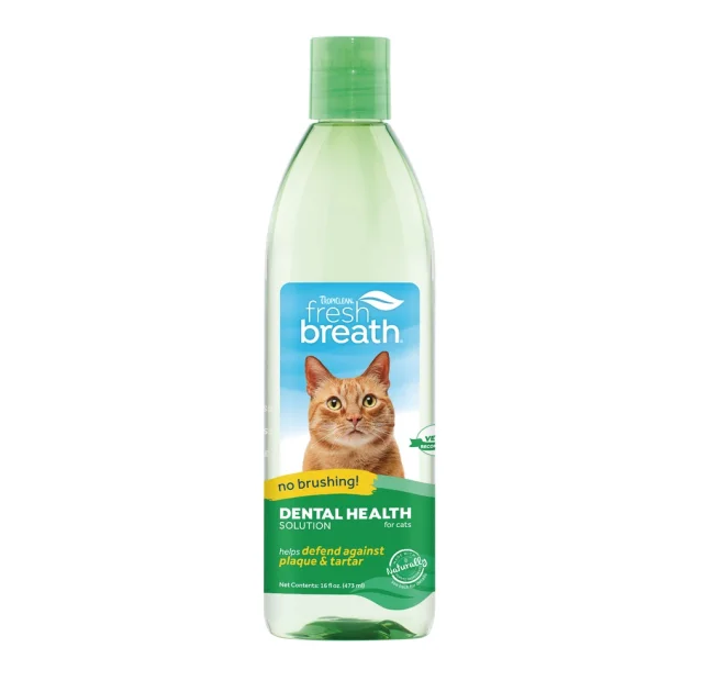 Добавка в воду TropiClean Fresh Breath для ежедневной гигиены полости рта для кошек, 473 мл