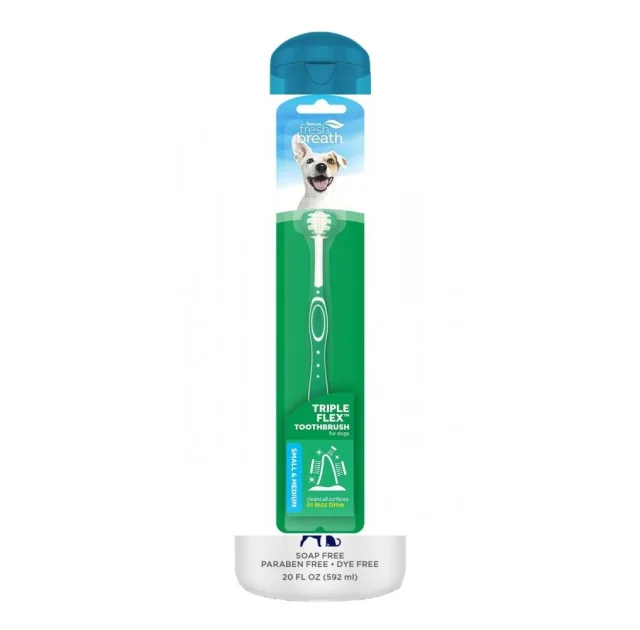 Зубна щітка TropiClean Triple Flex Small для собак дрібних порід