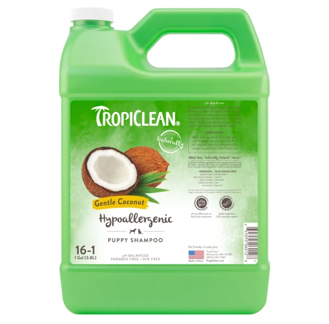 Шампунь TropiClean Gentle Coconut Pet "Нежный кокос" для котят и щенков 3,8 л