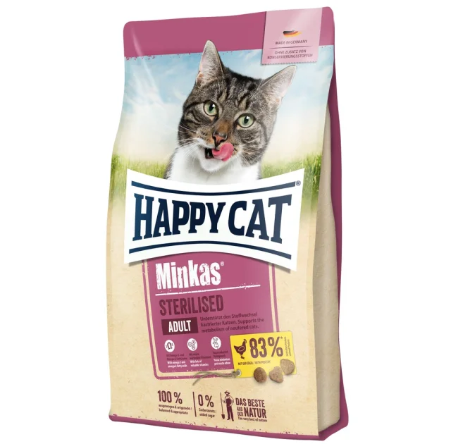 Сухий корм Happy Cat Minkas Sterilised для дорослих стерилізованих котів і кастрованих котів, 1.5 кг