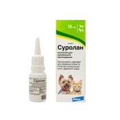 Вушні краплі Elanco Surolan для лікування отиту для собак і котів, 15 мл
