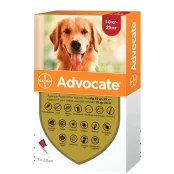 Краплі від бліх, отодектоза, саркоптоза Elanco Advocate для собак 10-25 кг, ціна за 1 піпетку