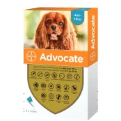 Краплі від бліх, отодектоза, саркоптоза Elanco Advocate для собак 4-10 кг, ціна за 1 піпетку