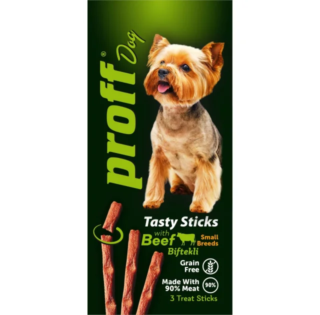 Жувальні ласощі Proff Dog для собак малих порід, стікси, з ягням, 3×5 г