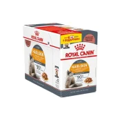 Вологий корм Royal Canin Hair&Skin Care, для виведення шерсті у котів, шматочки в соусі, 8+4 у подарунок, 1.02 кг