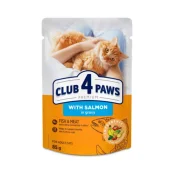 Вологий корм Club 4 Paws Premium Salmon in Gravy для дорослих котів, лосось в соусі, 85 г