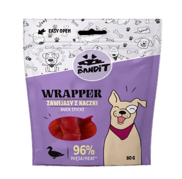 Лакомство Mr. Bandit палочки для собак, обернутые уткой, жевательные, 80 г