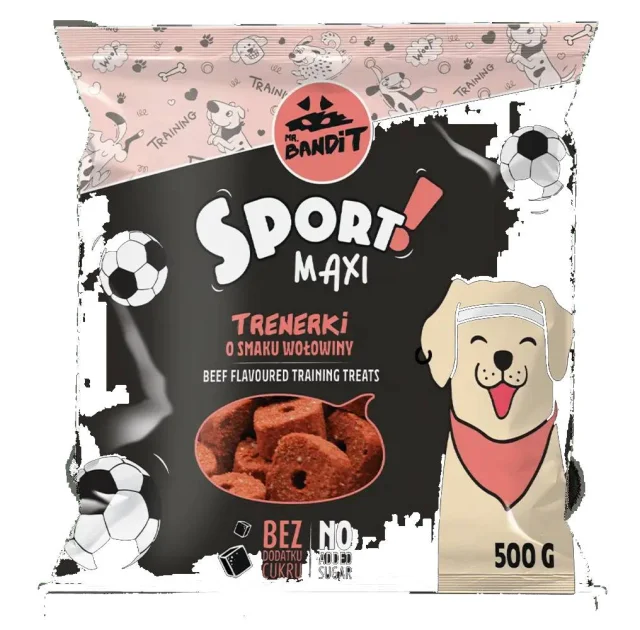 Лакомство Mr. Bandit Sport Maxi для собак, со вкусом говядины, большие подушечки, для тренировок, 500 г
