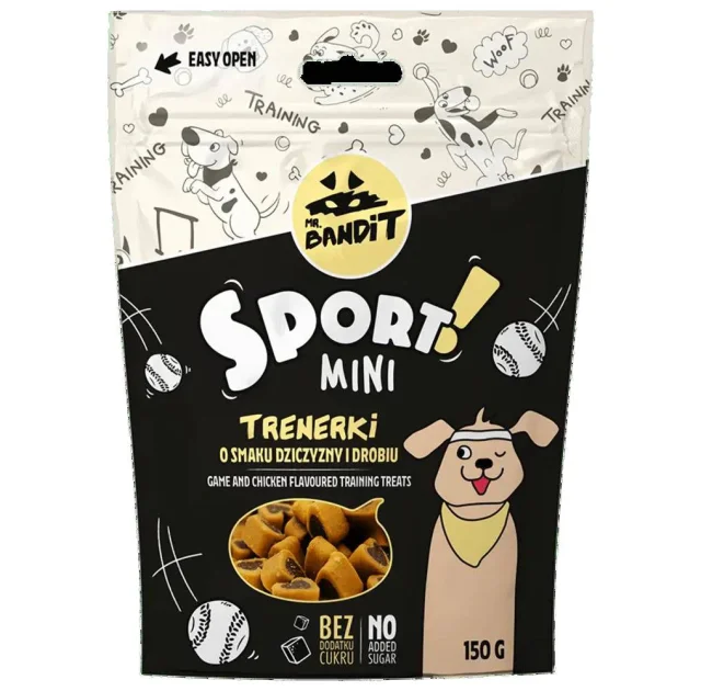 Лакомство Mr. Bandit Sport Mini для собак, со вкусом курицы и дичи, мини подушечки, для тренировок, 150 г