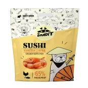 Лакомство Mr. Bandit Sushi для собак, с курицей и рыбой, мясные рулетики, 80 г