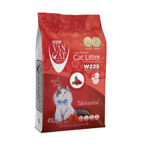 Бентонітовий наповнювач VanCat Unscented для туалету, 10 кг