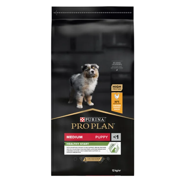 Сухой корм Purina Pro Plan Dog Medium Puppy Optistart для щенков средних пород, с курицей, 12 кг