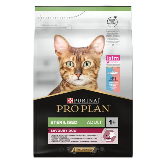 Сухий корм Purina ProPlan Sterilised Senses для кастрованих котів, з тріскою та фореллю, 3 кг