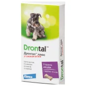 Таблетки від глистів Elanco Дронтал Plus для собак, ціна за 1 таблетку