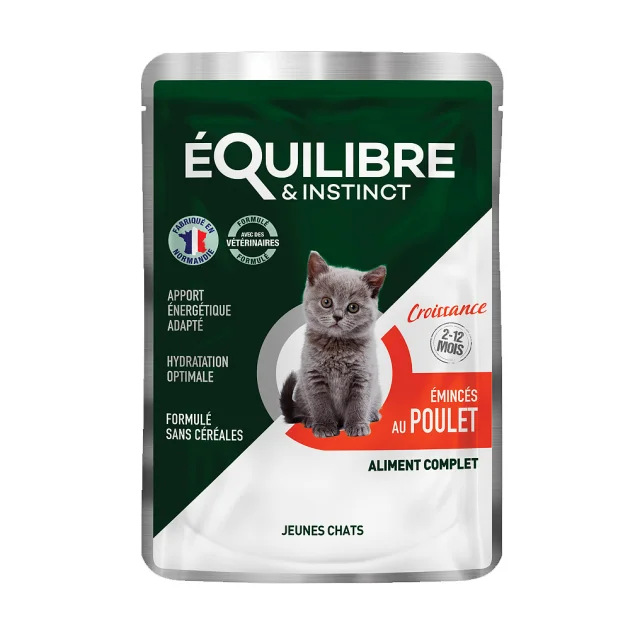 Влажный корм Equilibre&Instinct для котят, рагу в соусе, с курицей, 85 г