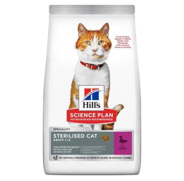 Сухий корм Hill's Science Plan Adult Sterilised Cat Duck для стерилізованих кішок, з качкою,300 г