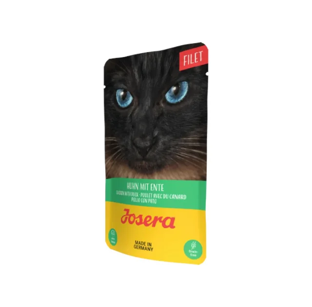 Вологий корм Josera Filet Huhn mit Ente для котів, куряче філе з качкою, пауч, 70 г