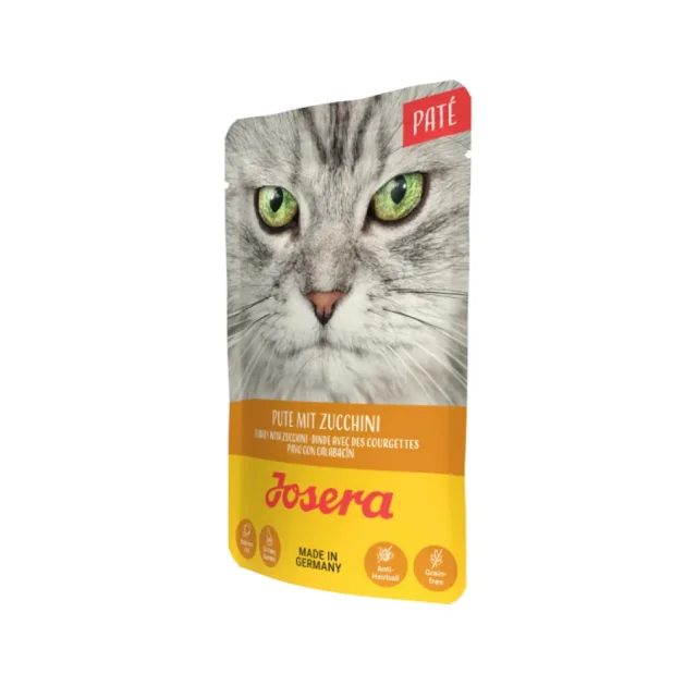 Вологий корм Josera Pate Pute mit Zucchini для дорослих котів, паштет з індичкою та цукіні, пауч, 85 г