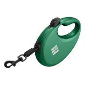 Поводок-рулетка Waudog R-leash с контейнером для пакетов для собак, M, до 20 кг, 5 м, зеленый