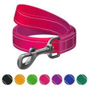 Поводок нейлновый Waudog Nylon Mono для собак, светоотражающий, S, 12 мм/122 см, розовый