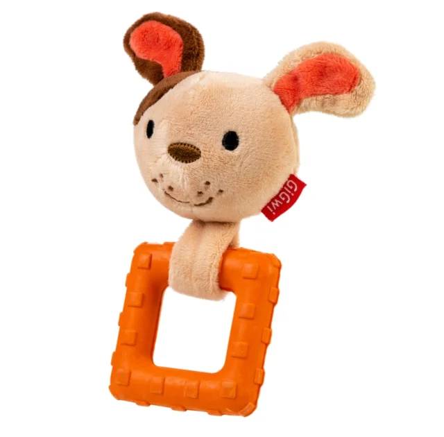 Игрушка для собак GiGwi Suppa Puppa, Собачка с пищалкой, текстиль/резина, 15 см